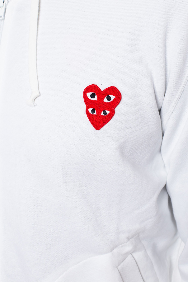 Comme des garcons white hoodie best sale